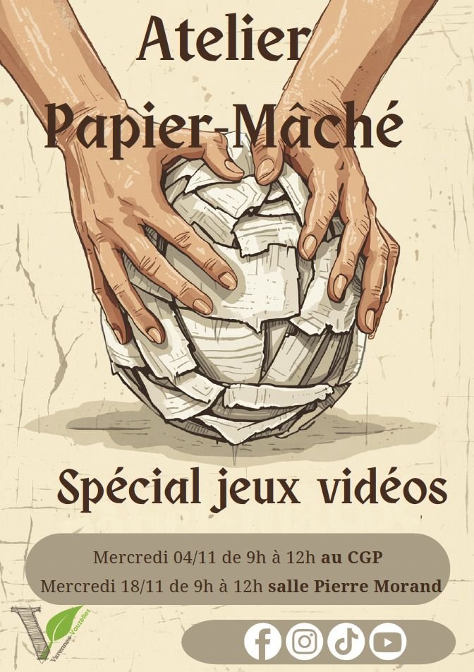 Ateliers papier-mâché – spécial jeux vidéo !