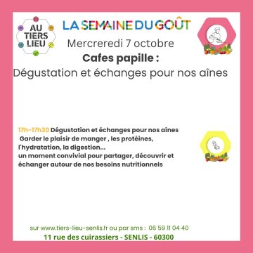 Cafés papille : dégustation et échanges pour nos aînés