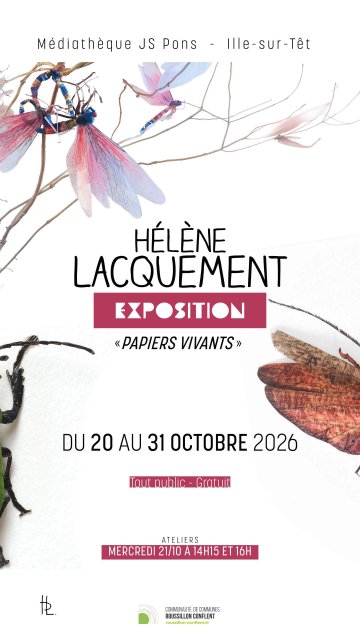 Exposition - Hélène Lacquement " Papiers vivants "
