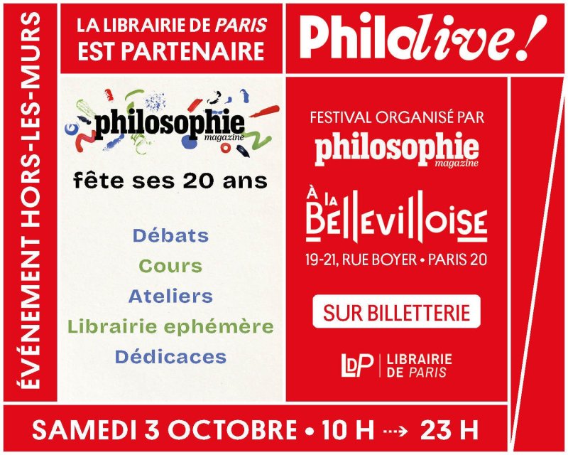 Festival PhiloLive! : nous sommes partenaires