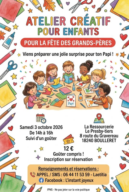 Atelier créatif pour enfants pour la fête des grands-pères