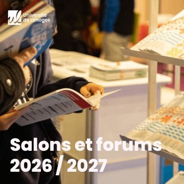 Brive I Salons & forums 26/27 I Rencontrez l'Université de Limoges