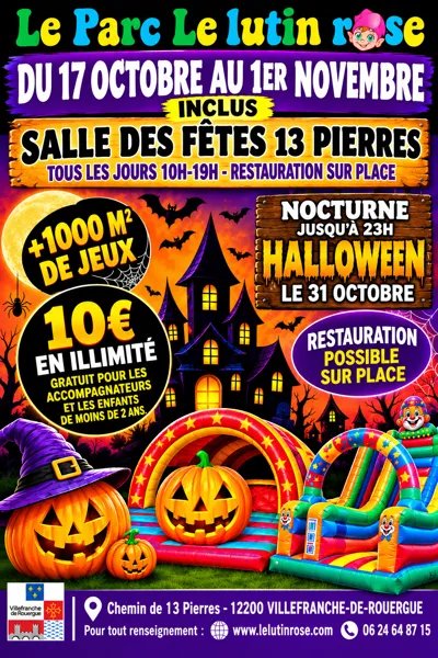 Parc "Le Lutin Rose" - Soirée Halloween