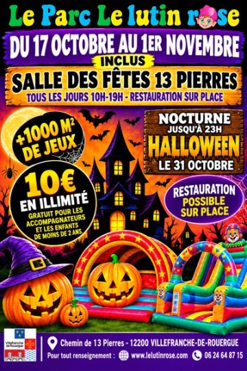 Parc "Le Lutin Rose" - Vacances de Toussaint