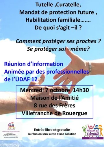 Réunion d'information : Tutelle, curatelle, mandat de protection future, habilitation familiale... De quoi s'agit-il ?