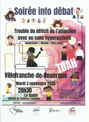 Soirée info-débat : troubles du déficit de l'attention avec ou sans hyperactivité