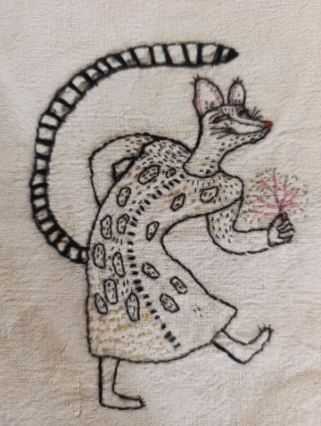 Vernissage de l'exposition « Chemin faisant. Broderies, Textiles, Dessins » de l'artiste plasticienne Cassandre Luc