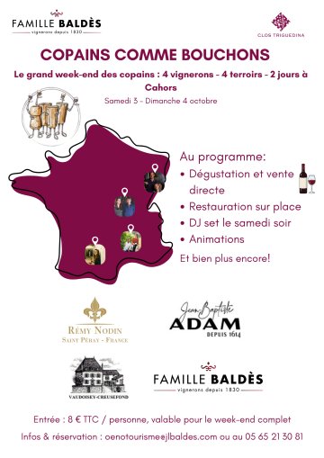 ANNULÉ - Copains comme bouchons au clos Triguedina