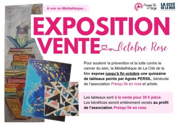 Exposition-vente de tableaux Presqu'île en rose