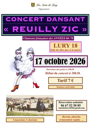 Concert dansant Reuilly zic