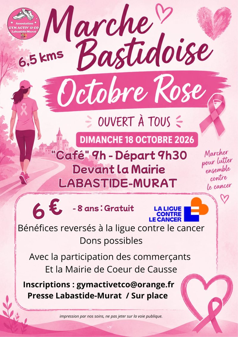 Octobre Rose, marche solidaire - 2° édition