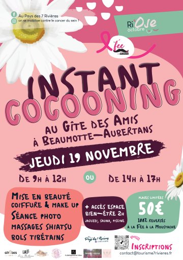 Octobre Rose / Instant cocooning pour Octobre Rose à Aubertans
