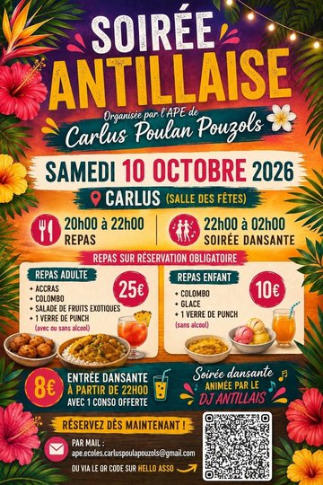 Soirée Antillaise à Carlus
