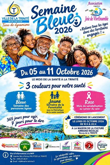 SEMAINE BLEUE :OCTOBRE 2026 - MOIS DE LA SANTÉ "3 Couleurs pour notre santé"