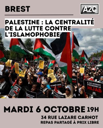 🇵🇸 Discussion A2C Brest Palestine : la centralité de la lutte contre l’islamophobie
