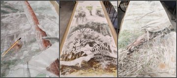 Réaliser un kakemono à l'encre sur papier de riz : thématique végétale