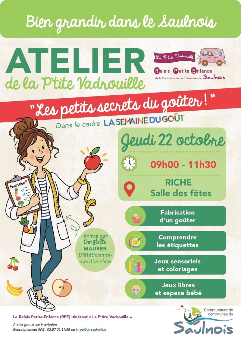 Semaine du goût: préparation d'un goûter avec une intervenante