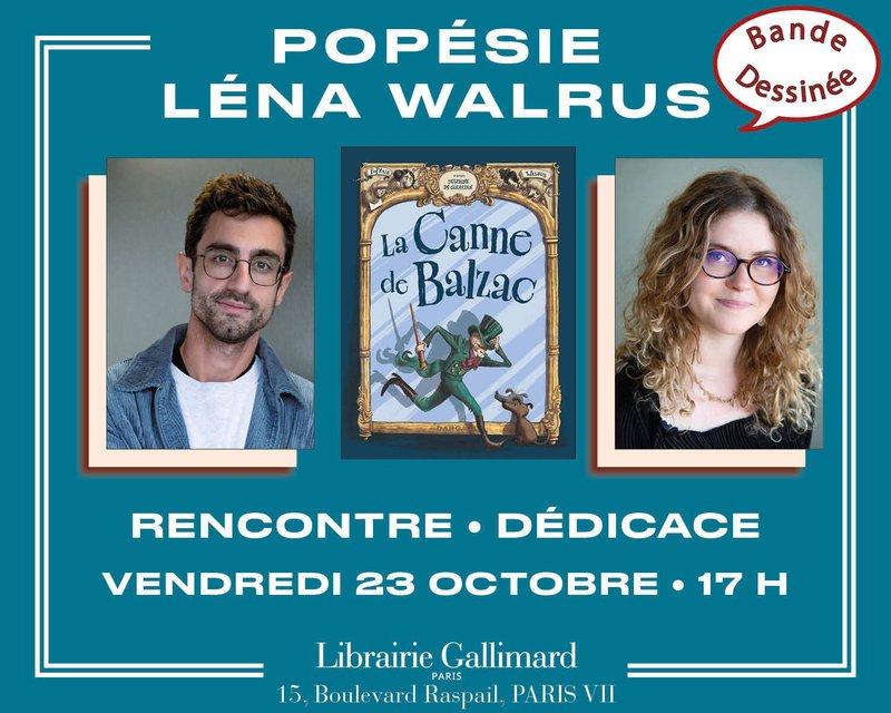 Popésie et Léna Walrus présentent et dédicacent « La Canne de Balzac »