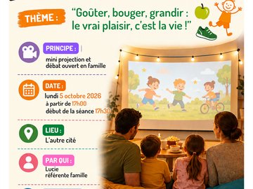 Projection "Goûter, bouger, grandir : le vrai plaisir, c'est la vie !"