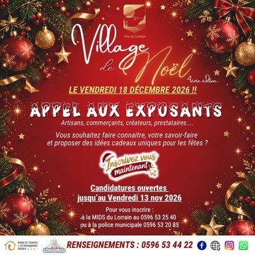 VILLAGE DE NOËL : APPEL AUX EXPOSANTS "4ème édition"