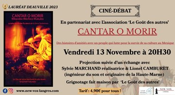 Ciné-débat : "CANTAR O MORIR"