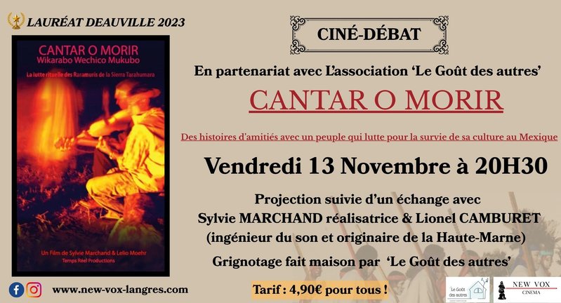 Ciné-débat : "CANTAR O MORIR"