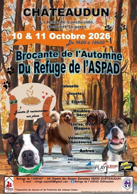 Brocante de l'automne du refuge de l'ASPAD