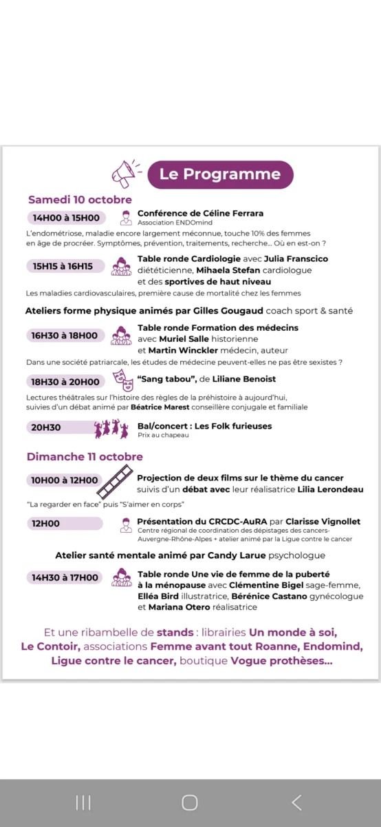 Festival santé des femmes