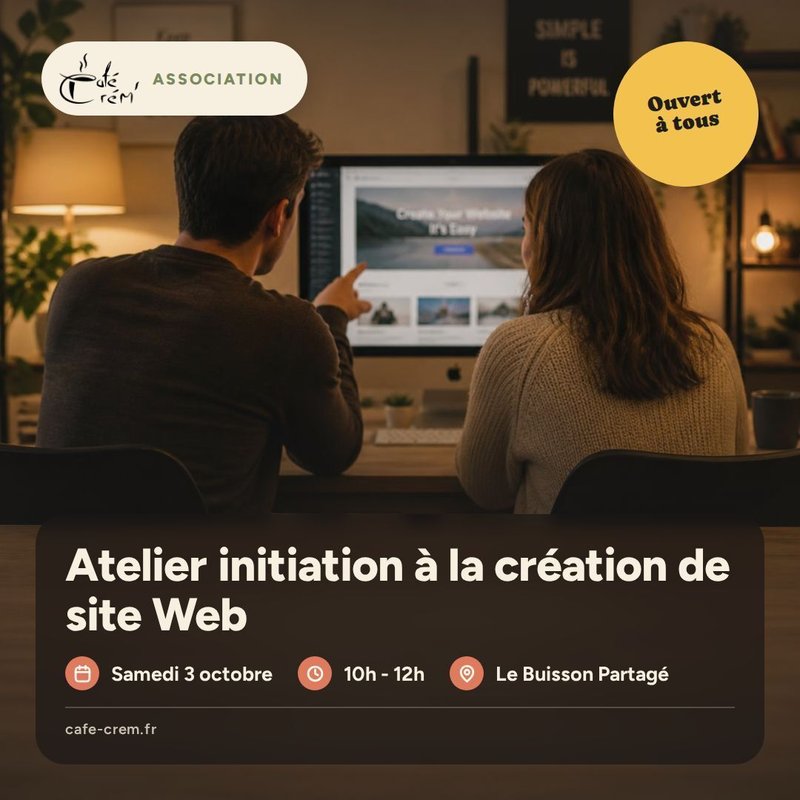 Atelier initiation à la création de site Web