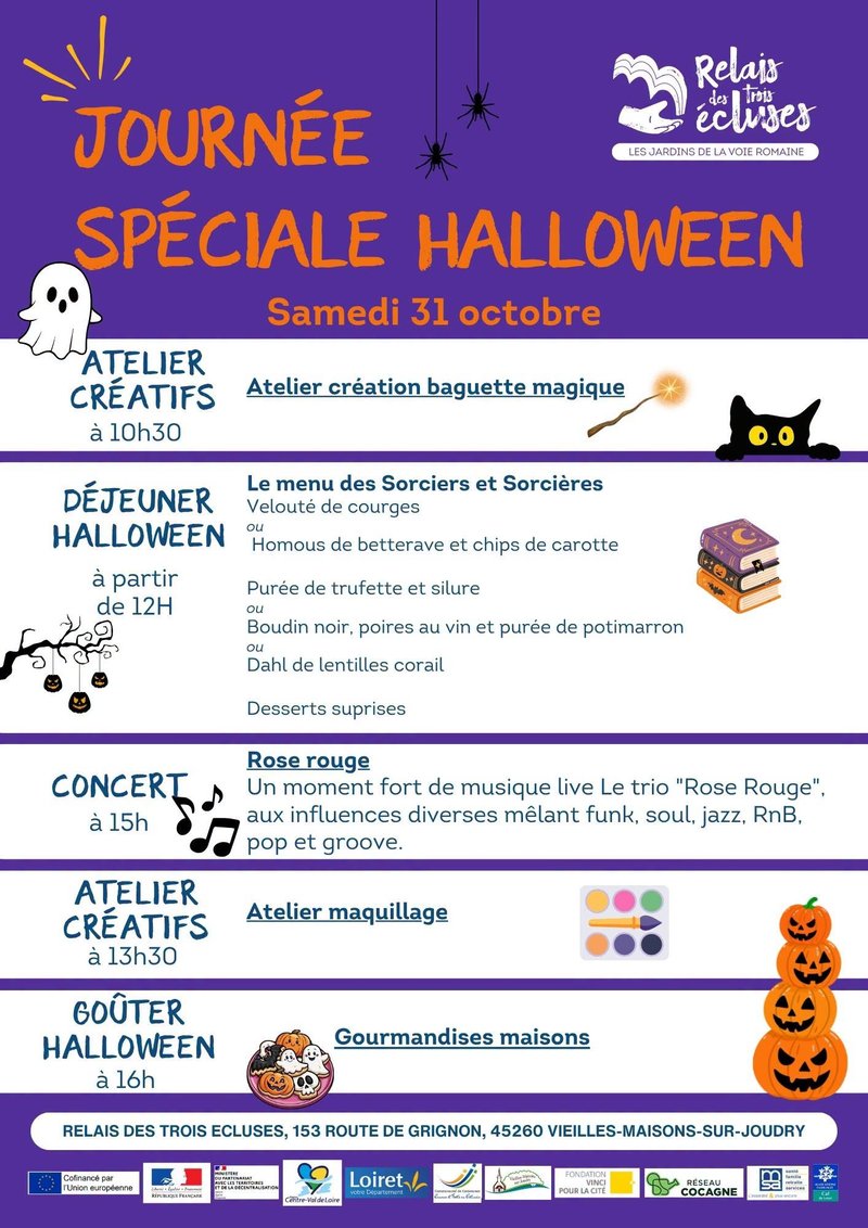 Journée Halloween : déjeuner, atelier maquillage et concert