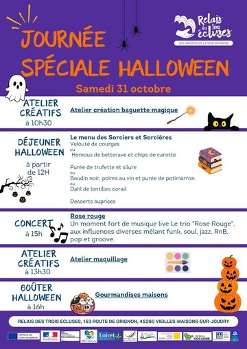Journée Halloween : déjeuner, atelier maquillage et concert
