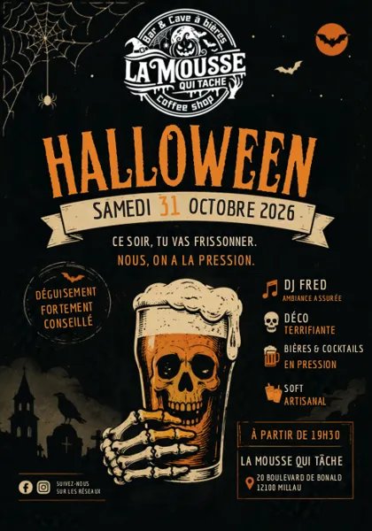 Soirée Halloween à la Mousse qui Tâche
