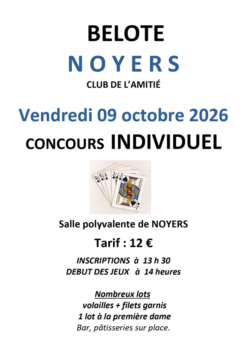Concours de belote individuel