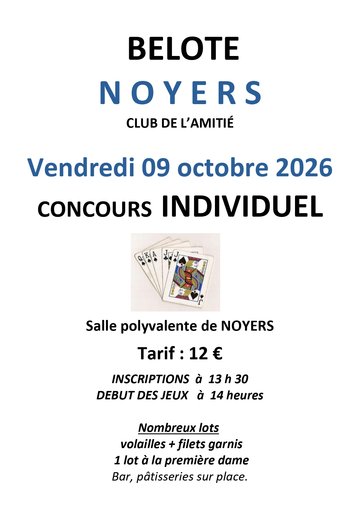 Concours de belote individuel
