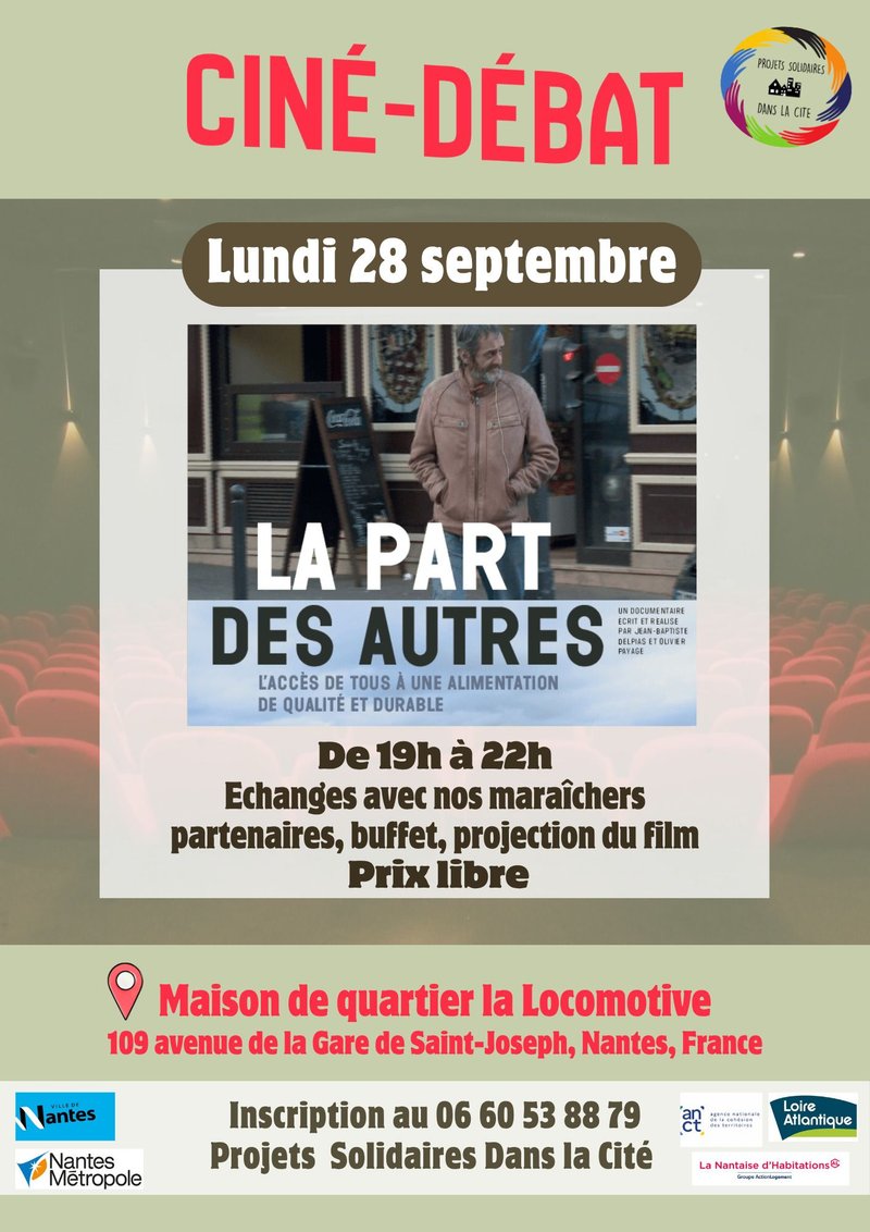 Ciné-débat sur l'accès de toutes et tous à une alimentation de qualité et durable