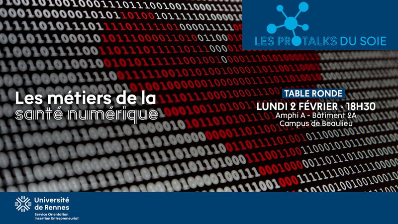 Les Pro'Talks du SOIE / Les métiers de la santé numérique