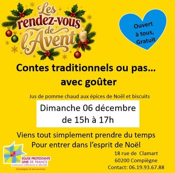 Les Rendez-vous de l'Avent- Contes traditionnels ou pas... avec Goûter