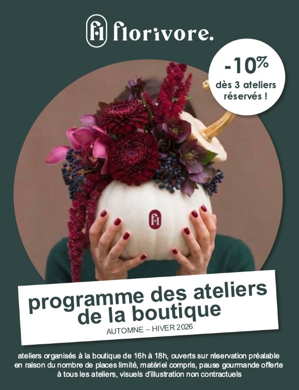 Atelier floral - Couronne de l'avent