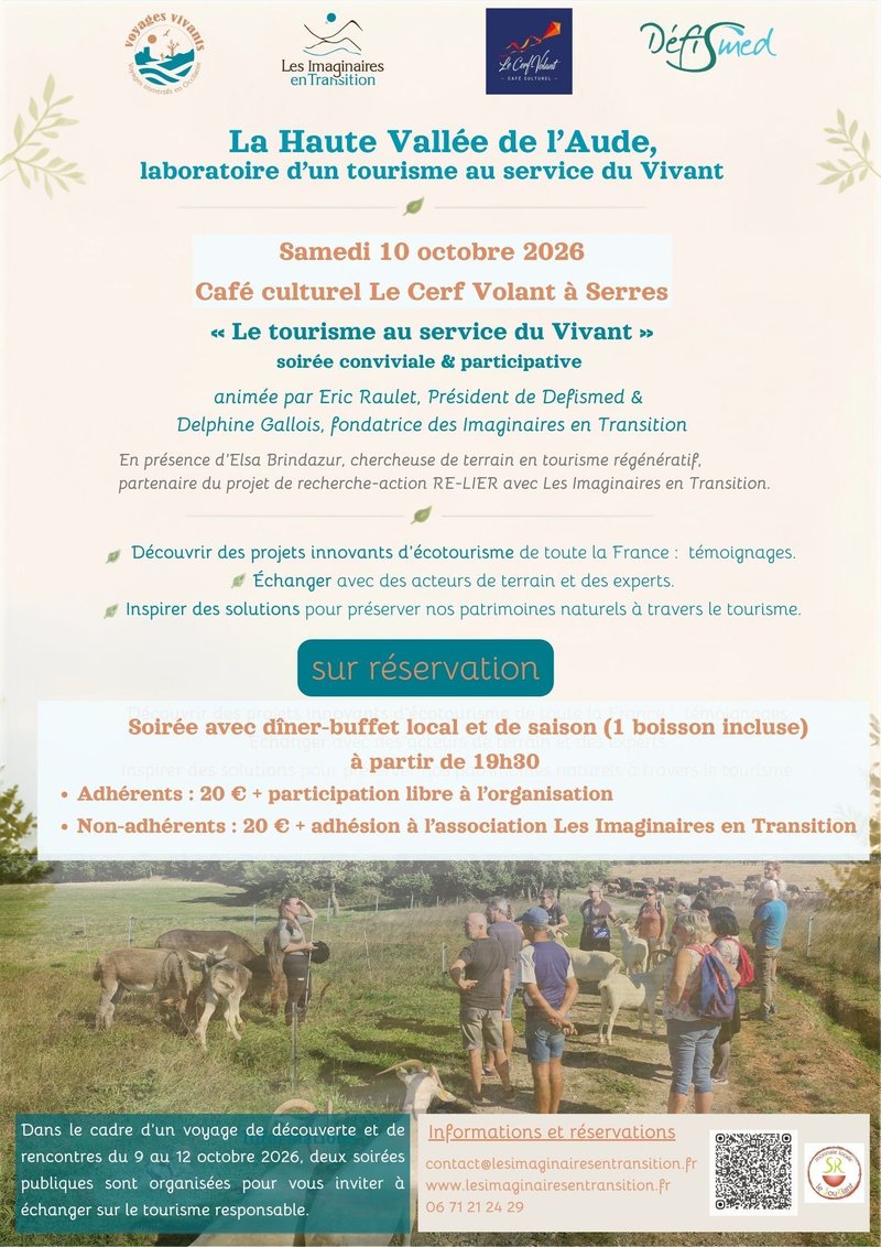 « Le tourisme au service du vivant » : Soirée conviviale et participative