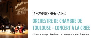 UN VIOLON À LA MER : ORCHESTRE DE CHAMBRE DE TOULOUSE - CONCERT À LA CRIÉE