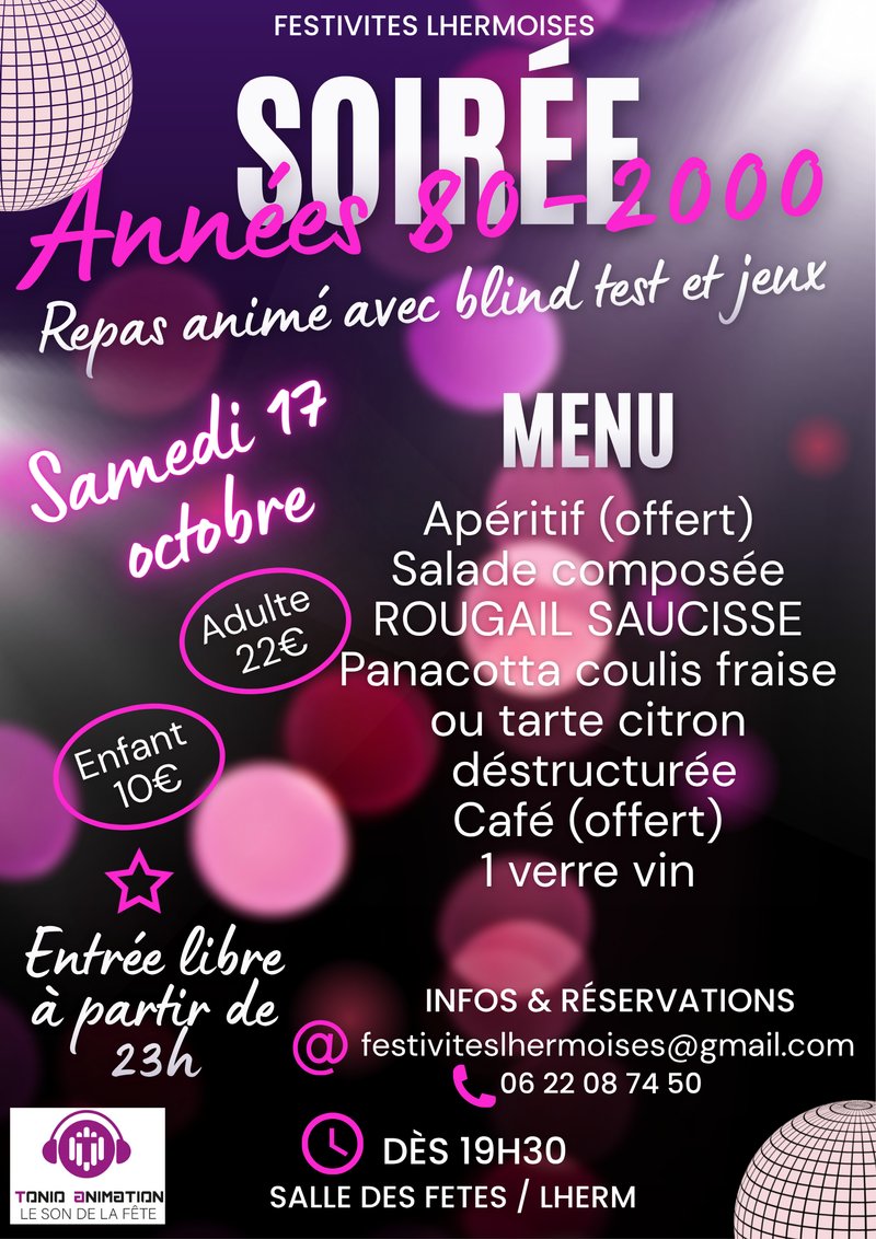 SOIREE ANNEES 80-2000