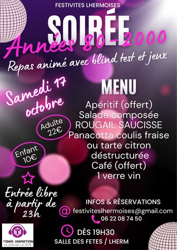 SOIREE ANNEES 80-2000