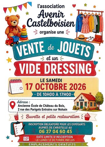 Vente de jouets et vide dressing