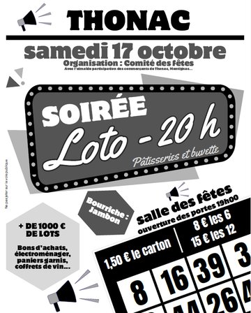 Soirée loto à Thonac