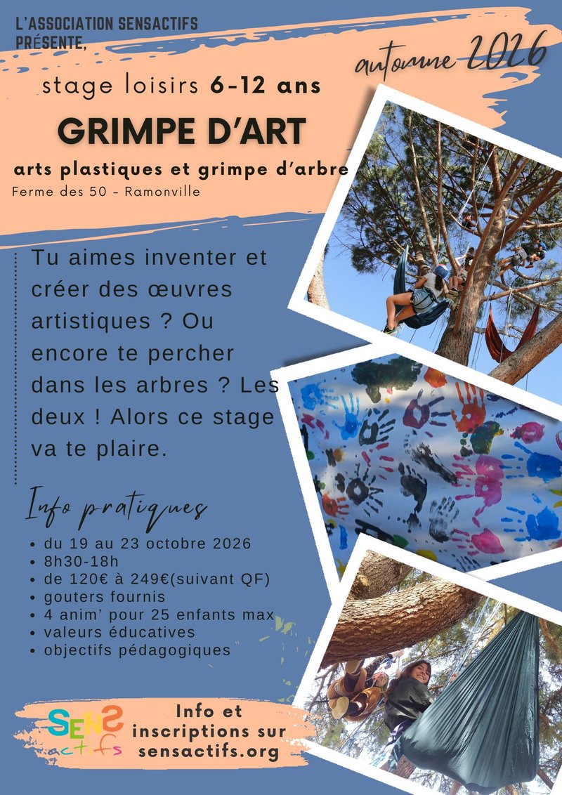 Stage loisirs 6-12 ans "Grimpe d'art"
