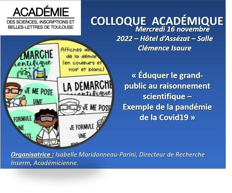 « Éduquer le grand-public au raisonnement scientifique - Exemple de la pandémie de la Covid19 »