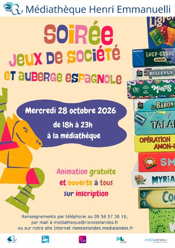 Soirée Jeux de société et auberge espagnole