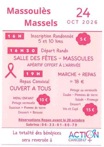 OCTOBRE ROSE à Massoulès