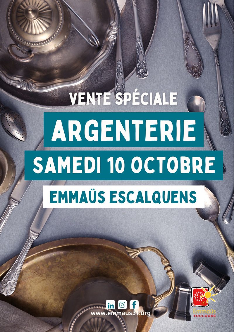 Vente spéciale Argenterie à Emmaüs