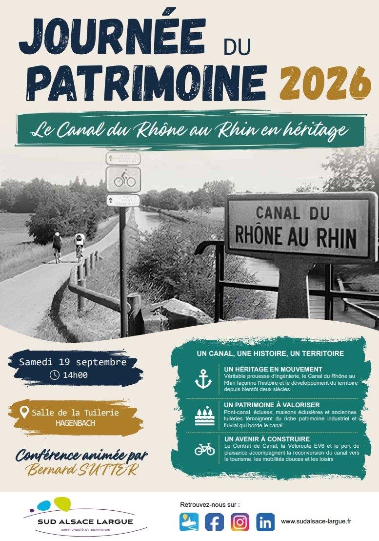 Conférence: Le canal du Rhône au Rhin en héritage